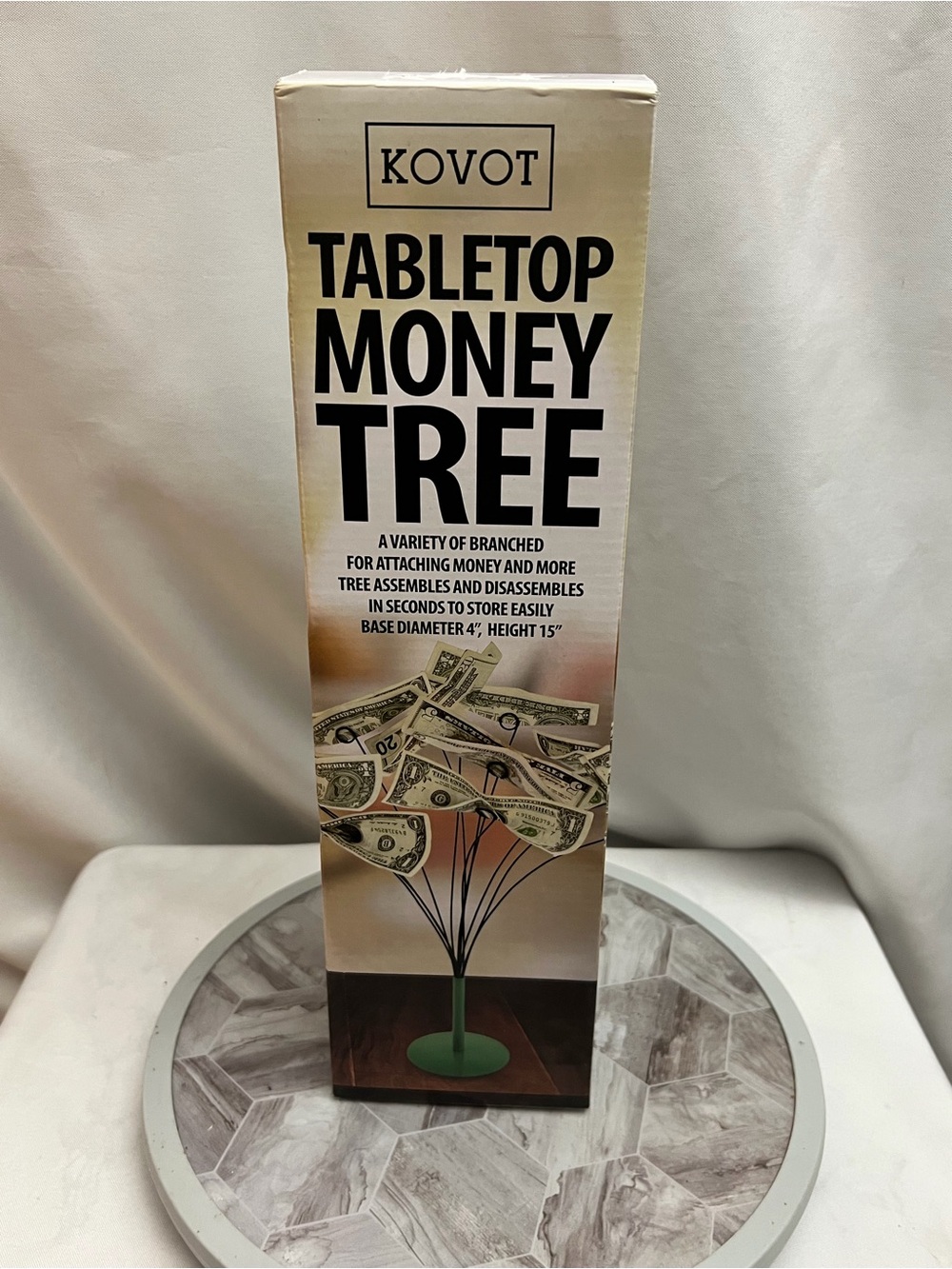 KOVOT Tabletop Money Tree Cash Gift Holder Display Stand Graduation Wedding